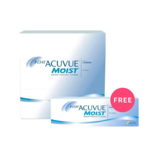 1-Day Acuvue Moist - Get Pack Of 30 Free 90+30 Lenses - Daily